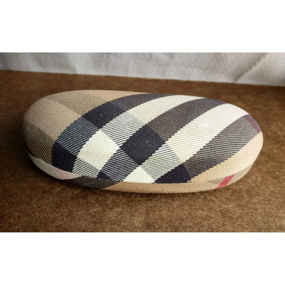 BURBERRY NOVA CHECK Eyeglasses / Sunglasses Hard Case PLAID Clamshell EMPTY CASE